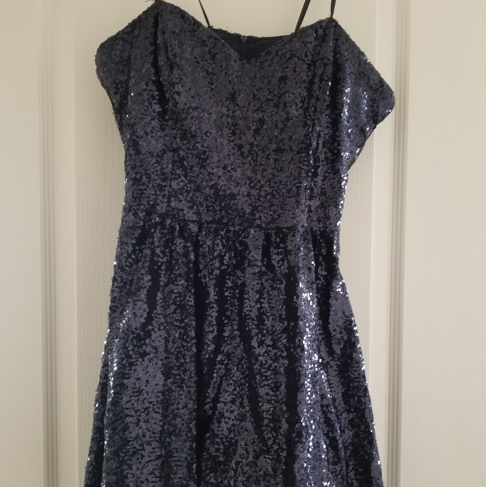 Navy blue sequin dress
